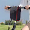 Bolsa para manillar de bicicleta de poliéster y tela Oxford duradera, impermeable, para todas las estaciones, plegable, con cubierta para lluvia