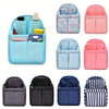 Mochila portátil con múltiples bolsillos personalizada, organizador de inserción, bolsa de cosméticos de gran capacidad, bolsa de almacenamiento con forro para viajes, uso diario