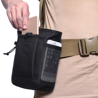 Venta al por mayor, bolsa táctica MOLLE para cintura, pequeña y duradera, multifunción, bolsa para deportes al aire libre con cordón ajustable