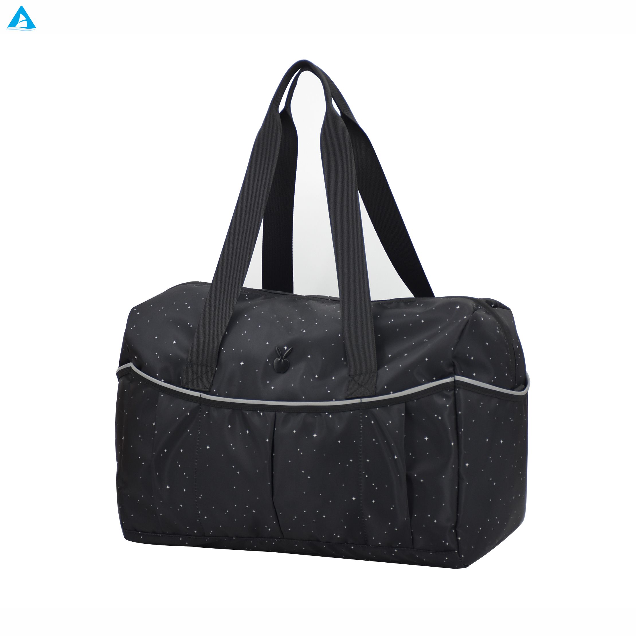 Bolso de lona deportivo de nailon resistente al agua con diseño de estrellas a la moda, bolso de viaje portátil para gimnasio para mujer de gran capacidad, bolso de fin de semana