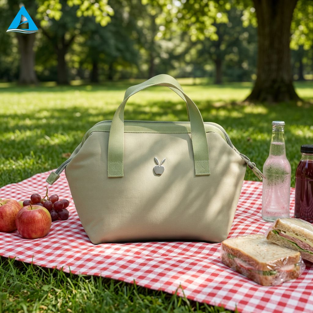Bolsa de almuerzo bonita, bolsa de mano térmica de poliéster reutilizable, bolso portátil para el trabajo, Picnic, almacenamiento de comida escolar