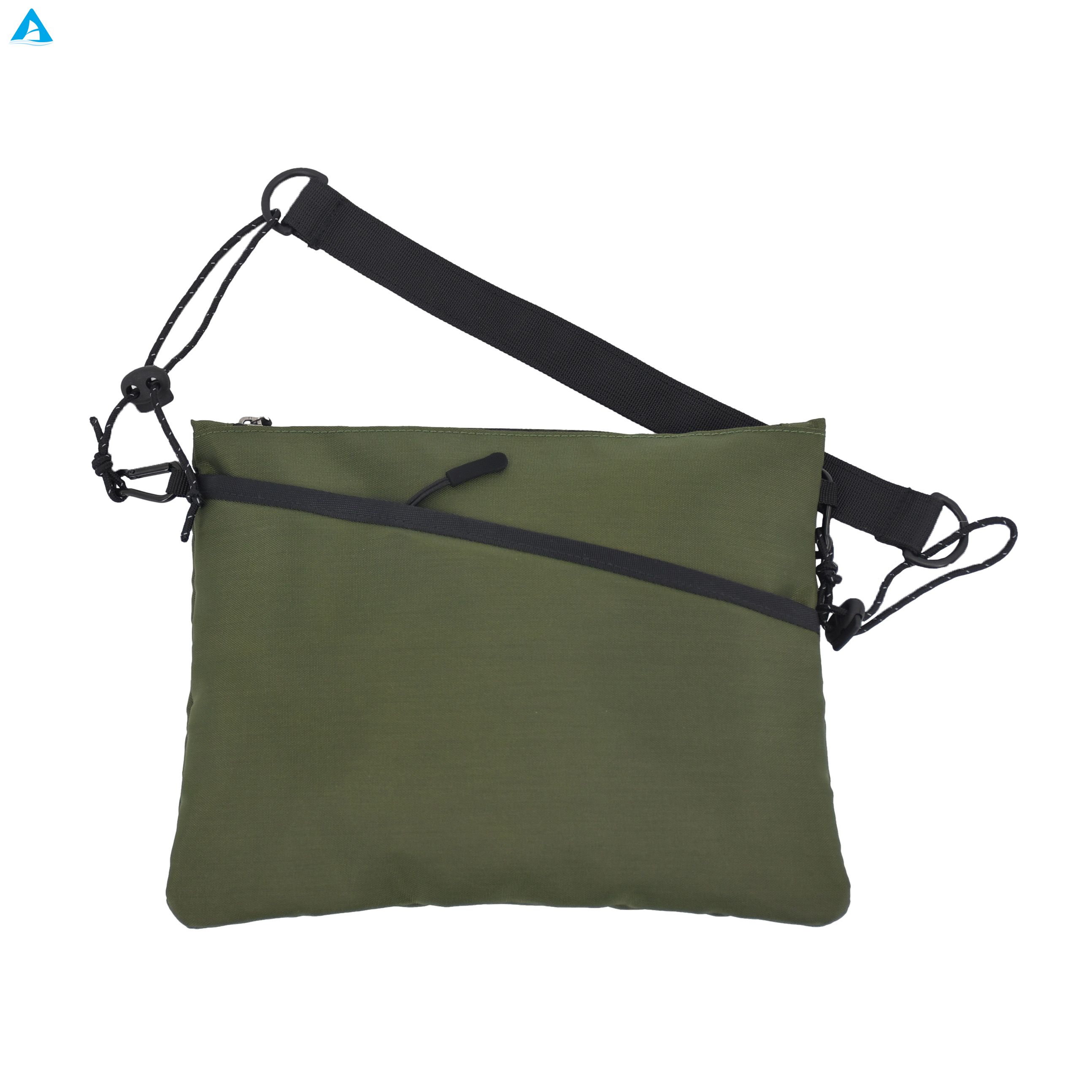 Bolso de hombro individual de gran capacidad para acampar al aire libre, mochila informal cruzada Unisex, riñonera de pecho de alta gama con cremallera de poliéster