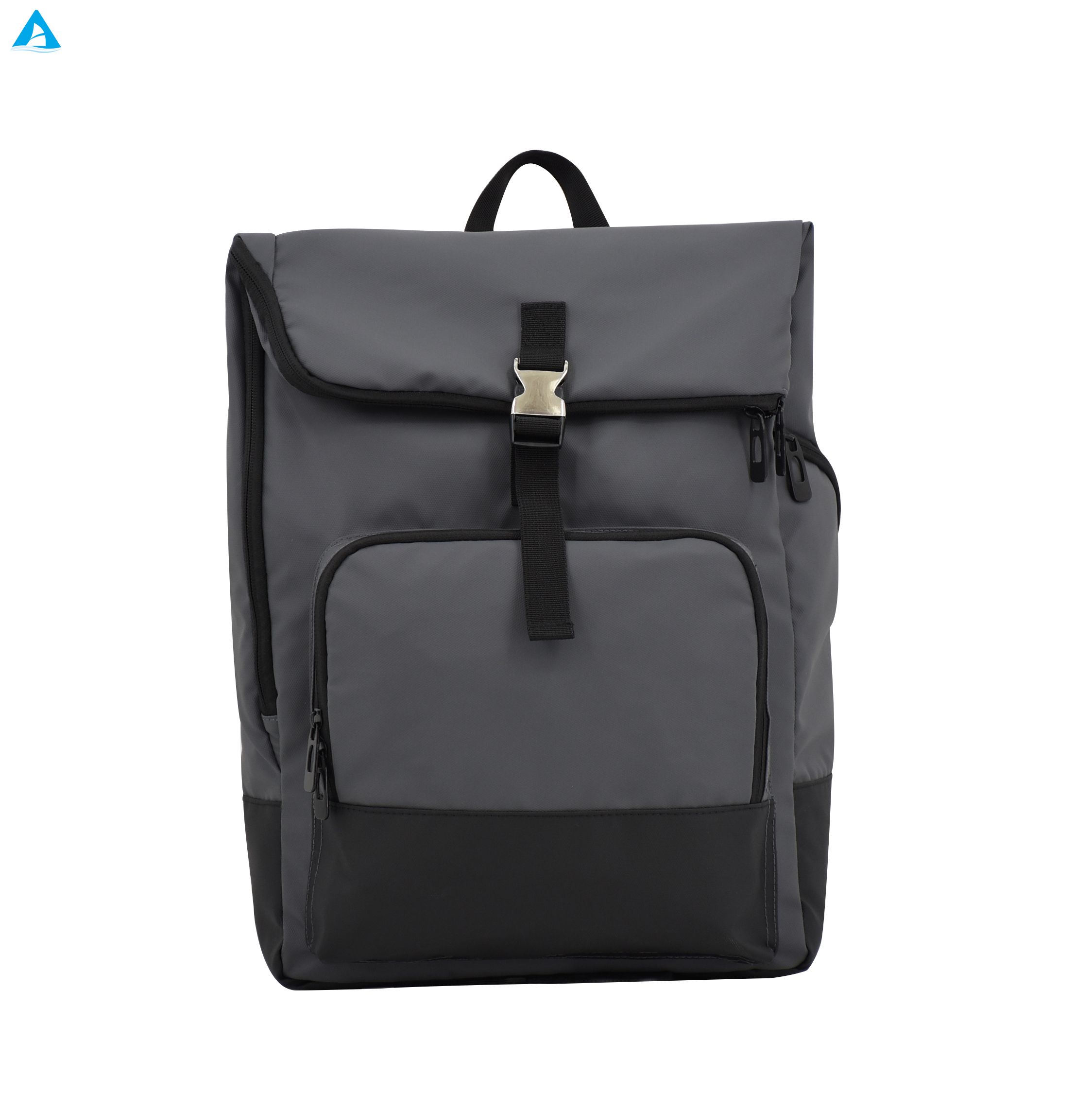 Mochila de negocios Unisex de gama alta, bolso de lona de gran capacidad, cremallera de poliéster resistente al agua, ordenador Simple de alta calidad