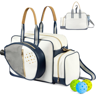 Bolso para raqueta de tenis y pickleball para mujer 30L Poliéster Resistente al agua Portátil Diseño de moda para deportes al aire libre Espacioso