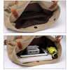 Precio de fábrica, bolso de mano Retro de lona para mujer, bolso de mano Convertible, mochila portátil, bolsos de hombro tipo shopper informales 