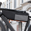Bolsa de viga transversal de tubo inferior de bicicleta de carretera de montaña de gran capacidad impermeable de poliéster con cierre de cremallera para deportes al aire libre