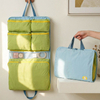 Bolsa organizadora de ropa con compartimentos con cremallera 6 en 1, bolso de viaje multifunción, bolsa de almacenamiento de ropa interior colgante portátil