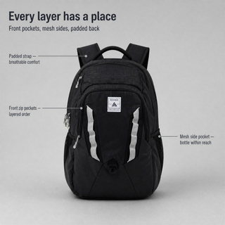 Mochila de viaje al aire libre deportiva de alta calidad personalizable, mochila de senderismo cómoda y ligera con panel trasero acolchado 