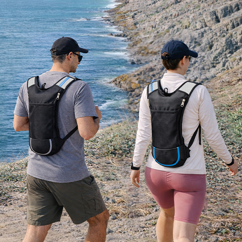 Mochila para montar en bicicleta, bolsa de agua para exteriores, bolsa deportiva de viaje transpirable, correa ajustable para hombre y mujer, parte trasera suave personalizada de nailon
