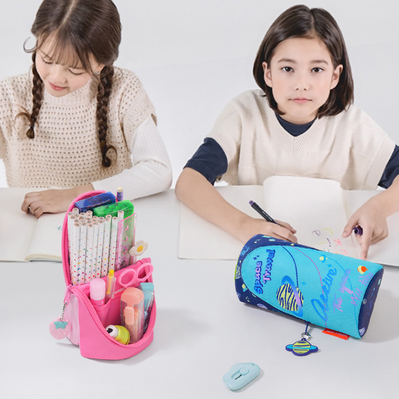 Estuche de lápices para estudiantes de gran capacidad, creativo, nuevo estilo, caja de papelería multifuncional con dibujos animados, bolso bonito para bolígrafos para niños y niñas 