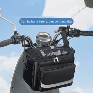 Bolso colgante delantero de bicicleta impermeable personalizado con ventana de teléfono con pantalla táctil bolso cruzado de gran capacidad para montar al aire libre