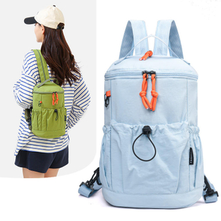Bolso de hombro ligero al aire libre personalizado Mochila deportiva de viaje convertible con correa para el hombro Cremalleras dobles para mujeres