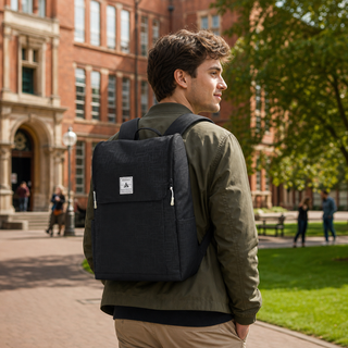 Comercio al por mayor Mochila de computadora reciclada ecológica personalizada Mochila de estudiante portátil resistente al agua para unisex