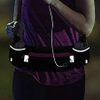 Riñonera para correr cinturón de hidratación reflectante maratón ciclismo senderismo deportes al aire libre cierre de cremallera de nailon ergonómico ajustable