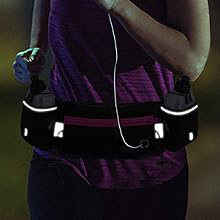Riñonera para correr cinturón de hidratación reflectante maratón ciclismo senderismo deportes al aire libre cierre de cremallera de nailon ergonómico ajustable