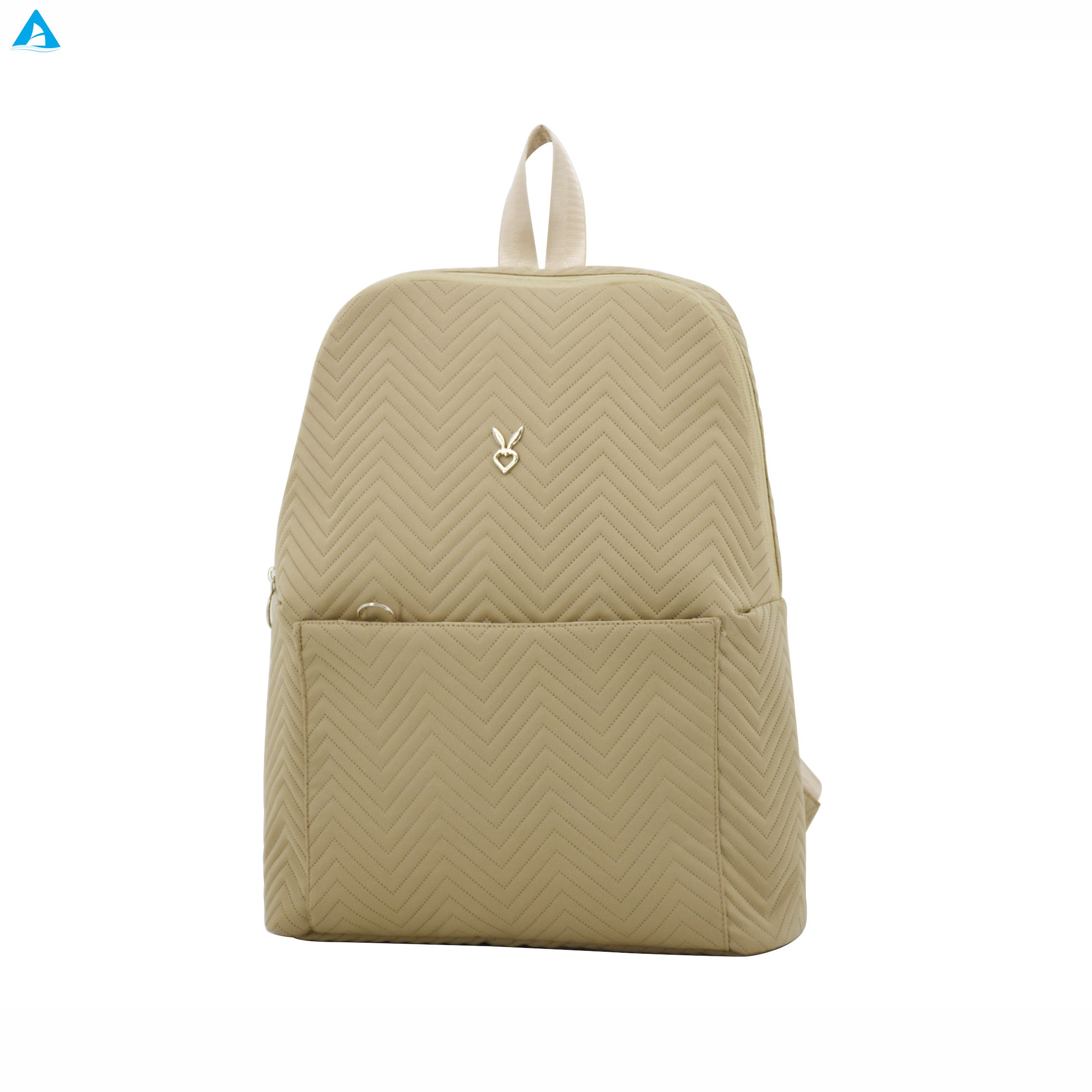 Mochilas de mujer de nailon de color sólido personalizadas de fábrica con cierre de cremallera, ligeras y modernas para estudiantes 