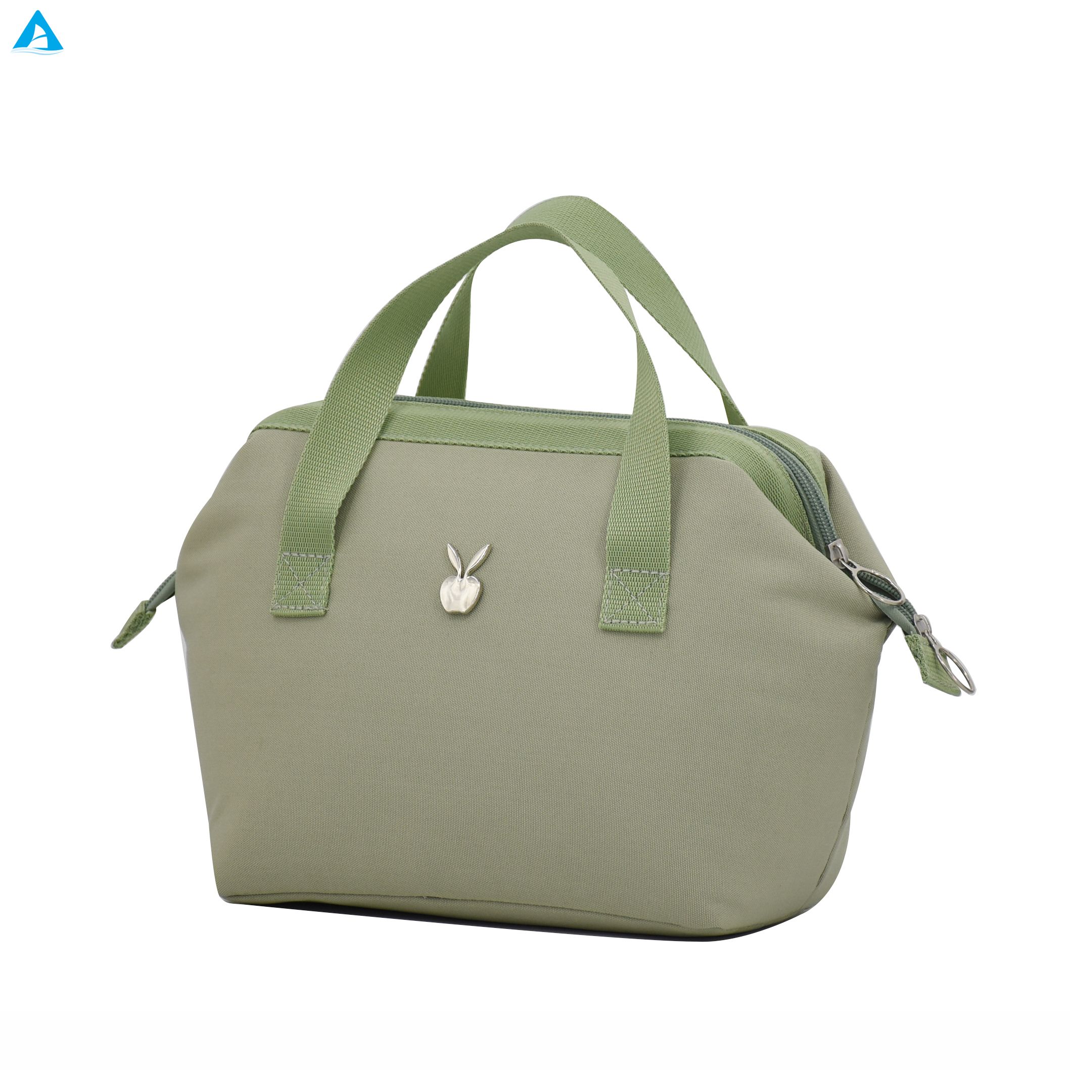 Bolsa de almuerzo bonita, bolsa de mano térmica de poliéster reutilizable, bolso portátil para el trabajo, Picnic, almacenamiento de comida escolar