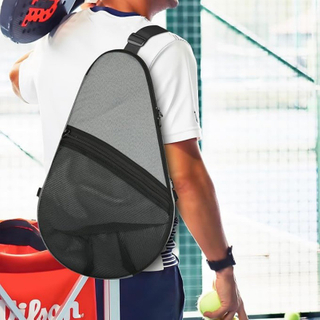 Bolsa de raqueta, bolsa de Padel, cordón para raqueta de Pickleball, bolsa de red de engranaje portátil, mochila de tenis de un solo hombro, resistente al agua, personalizada