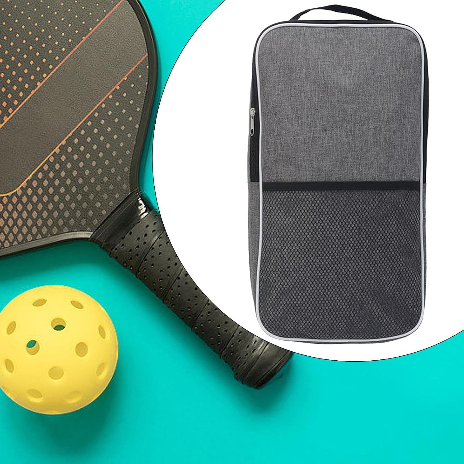 Pick Raqueta Bolsa Deportes Al Aire Libre Resistente Al Agua Portátil Ultraligero Entrenamiento Almacenamiento Moda Gran Capacidad Oxford Gris De Mano