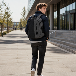 Mochila para ordenador portátil ADVANCE con bloques de colores personalizados, mochila Oxford impermeable para viajes de negocios de 17 pulgadas con diseño de tira reflectante