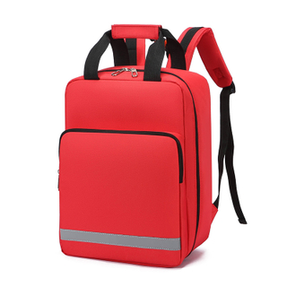 Mochila de almacenamiento de primeros auxilios para vehículos de emergencia portátil Oxford de gran capacidad personalizada con cierre de cremallera y correa para el hombro