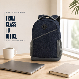 Mochila ligera de poliéster para viajes de negocios con logotipo personalizado para hombres con bolsillos laterales de malla para la escuela, oficina y viajes de fin de semana