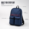 Mochila informal de PU con logotipo personalizado, mochila deportiva ligera y diaria con dos bolsillos delanteros con cremallera para bolsa de regalo promocional