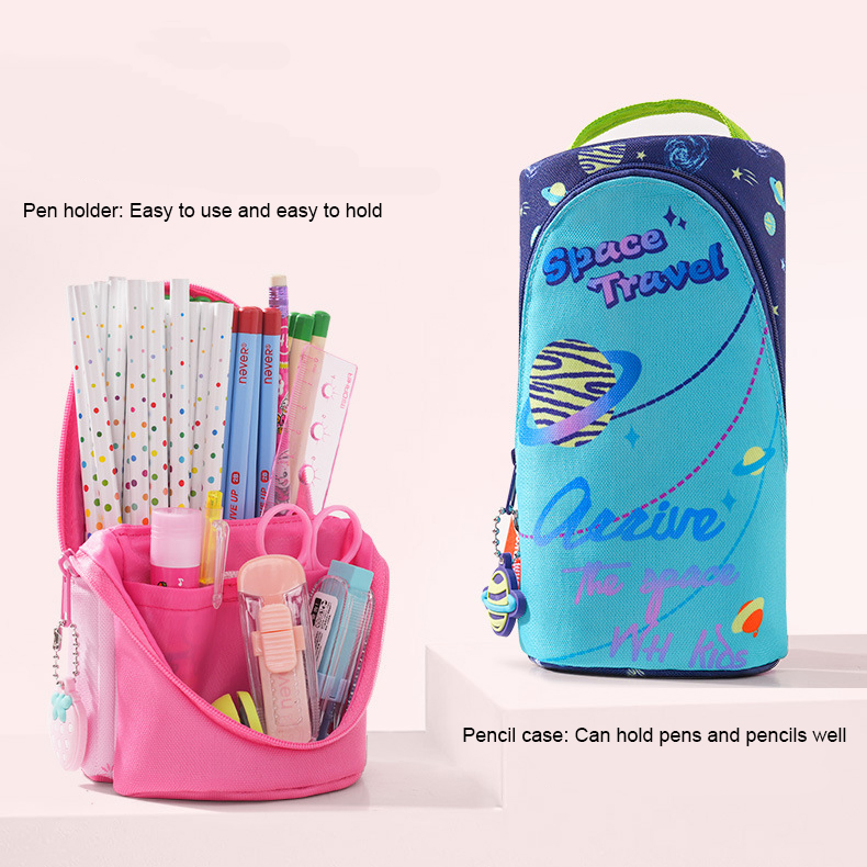 Estuche de lápices para estudiantes de gran capacidad, creativo, nuevo estilo, caja de papelería multifuncional con dibujos animados, bolso bonito para bolígrafos para niños y niñas 