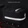 Advance-bolsa trasera de poliéster impermeable para bicicleta, bolsa de almacenamiento para maletero de bicicleta de gran capacidad, tira reflectante, bolsillo para teléfono con cremallera