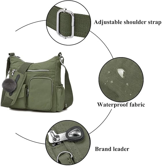 Venta al por mayor, bolso cruzado Simple impermeable, bolso de mano informal ligero con bolsillo RFID antirrobo, bolsos y bolso de viaje