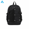 Mochila al aire libre de PU duradera personalizada, adorno reflectante, mochila deportiva resistente al agua para ordenador portátil, cordón elástico para senderismo y viajes, venta al por mayor