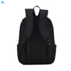 Mochila minimalista de nailon acanalado negro, mochila delgada y ligera para viajes diarios con múltiples bolsillos con cremallera para la escuela y la Oficina