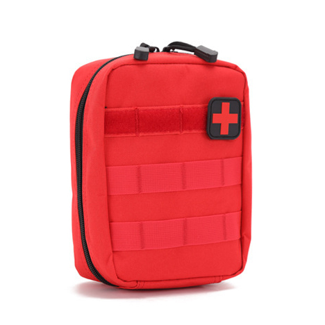 Bolsa médica Molle táctica de alta calidad, estuche para botiquín de primeros auxilios, bolsa para traumatismos IFAK de poliéster, parche cruzado, cremallera doble de liberación rápida