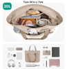 Venta al por mayor, bolso de mano plegable personalizado de 20L, bolso de hombro ligero y resistente al agua de Color sólido para las compras diarias de las mujeres