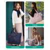 Venta al por mayor, bolso de mano plegable personalizado de 20L, bolso de hombro ligero y resistente al agua de Color sólido para las compras diarias de las mujeres