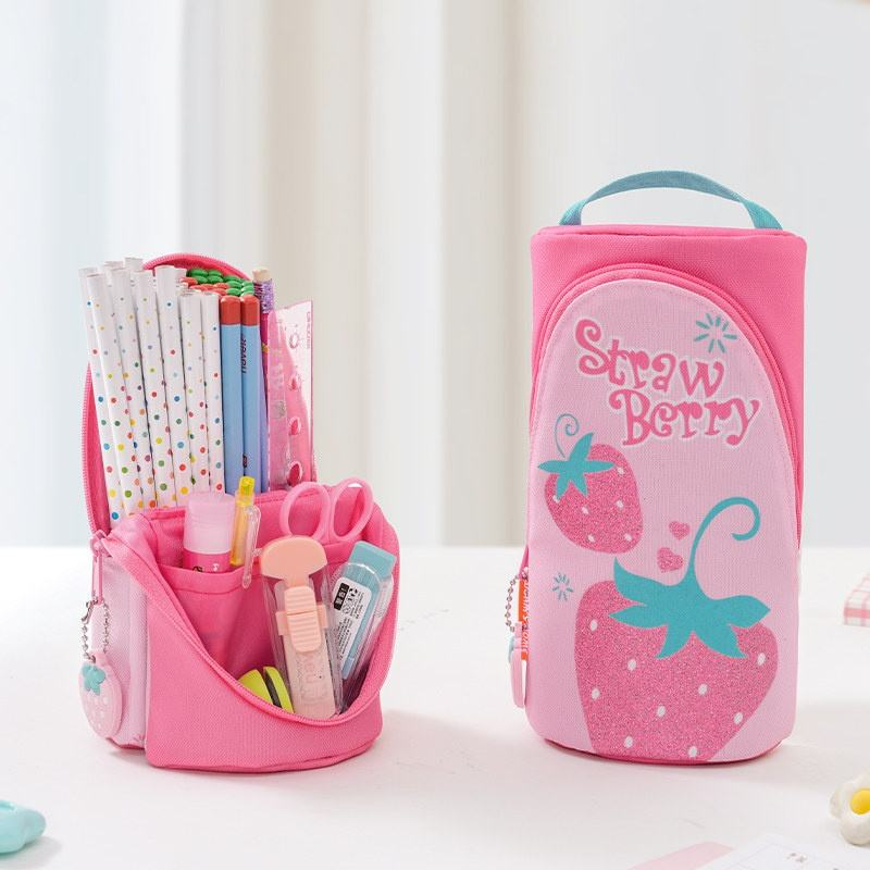 Estuche de lápices para estudiantes de gran capacidad, creativo, nuevo estilo, caja de papelería multifuncional con dibujos animados, bolso bonito para bolígrafos para niños y niñas 