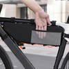 Bolsa de viga transversal de tubo inferior de bicicleta de carretera de montaña de gran capacidad impermeable de poliéster con cierre de cremallera para deportes al aire libre