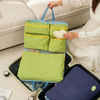 Bolsa organizadora de ropa con compartimentos con cremallera 6 en 1, bolso de viaje multifunción, bolsa de almacenamiento de ropa interior colgante portátil