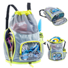 Mochila con cierre y separación en seco y húmedo para hombre y mujer, mochila deportiva para natación, malla de gran capacidad, transpirable, moda de viaje, ligera