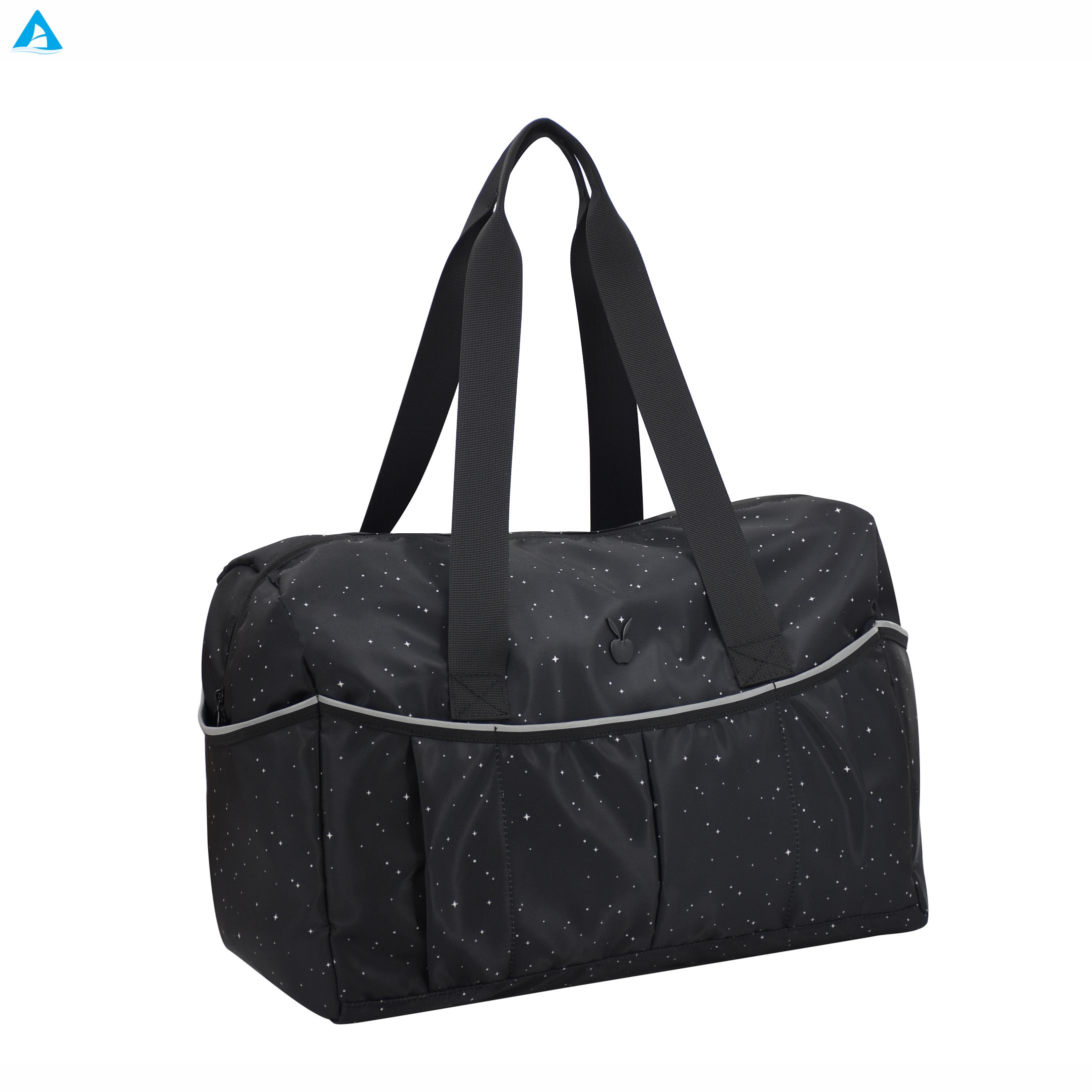 Bolso de lona deportivo de nailon resistente al agua con diseño de estrellas a la moda, bolso de viaje portátil para gimnasio para mujer de gran capacidad, bolso de fin de semana