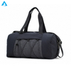 Bolsa de lona para gimnasio, color azul marino, con compartimento para zapatos, bolsa de viaje de fin de semana de nailon resistente al agua con correa desmontable para hombres y mujeres
