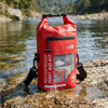 Botiquín de primeros auxilios impermeable, bolsa seca enrollable de PVC, bolsa de emergencia médica con ventana Visual transparente, tiras reflectantes para exteriores