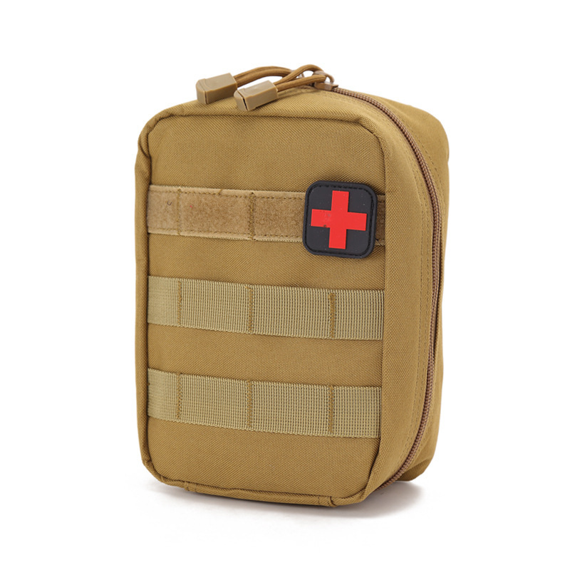 Bolsa médica Molle táctica de alta calidad, estuche para botiquín de primeros auxilios, bolsa para traumatismos IFAK de poliéster, parche cruzado, cremallera doble de liberación rápida