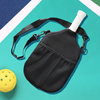 Pickleball Paddle Bag Mochila de neopreno con bolsillo de malla, correa ajustable para hombres y mujeres, deportes al aire libre