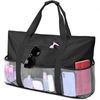 Bolsa de almacenamiento de playa impermeable de gran capacidad con logotipo personalizado y 8 bolsillos exteriores de malla para uso en bebés y maternidad