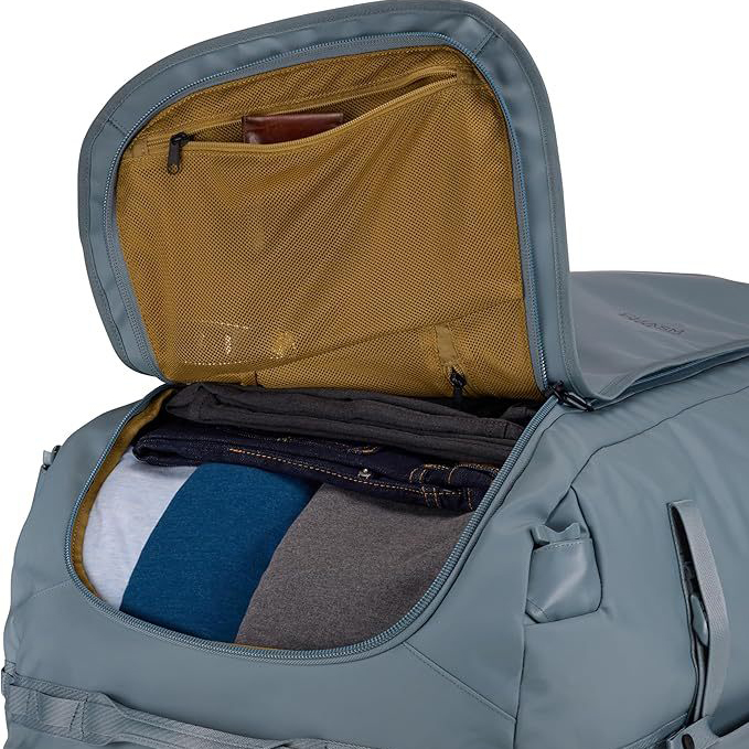 Bolsa de lona 2 en 1 impermeable portátil BSCI, mochila de viaje deportiva al aire libre de gran capacidad con logotipo impreso personalizado para hombres y mujeres