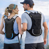 Mochila para montar en bicicleta, bolsa de agua para exteriores, bolsa deportiva de viaje transpirable, correa ajustable para hombre y mujer, parte trasera suave personalizada de nailon