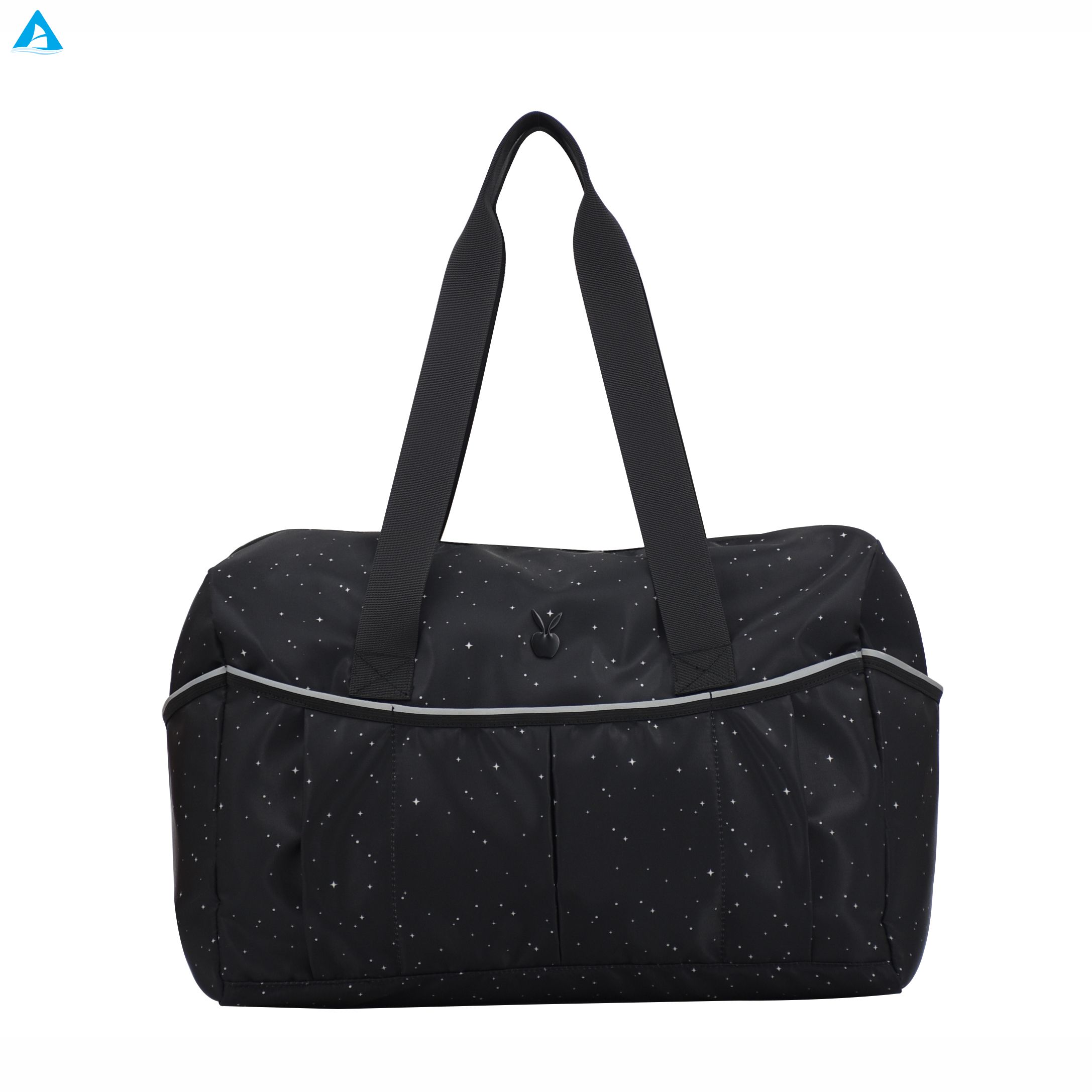 Bolso de lona deportivo de nailon resistente al agua con diseño de estrellas a la moda, bolso de viaje portátil para gimnasio para mujer de gran capacidad, bolso de fin de semana