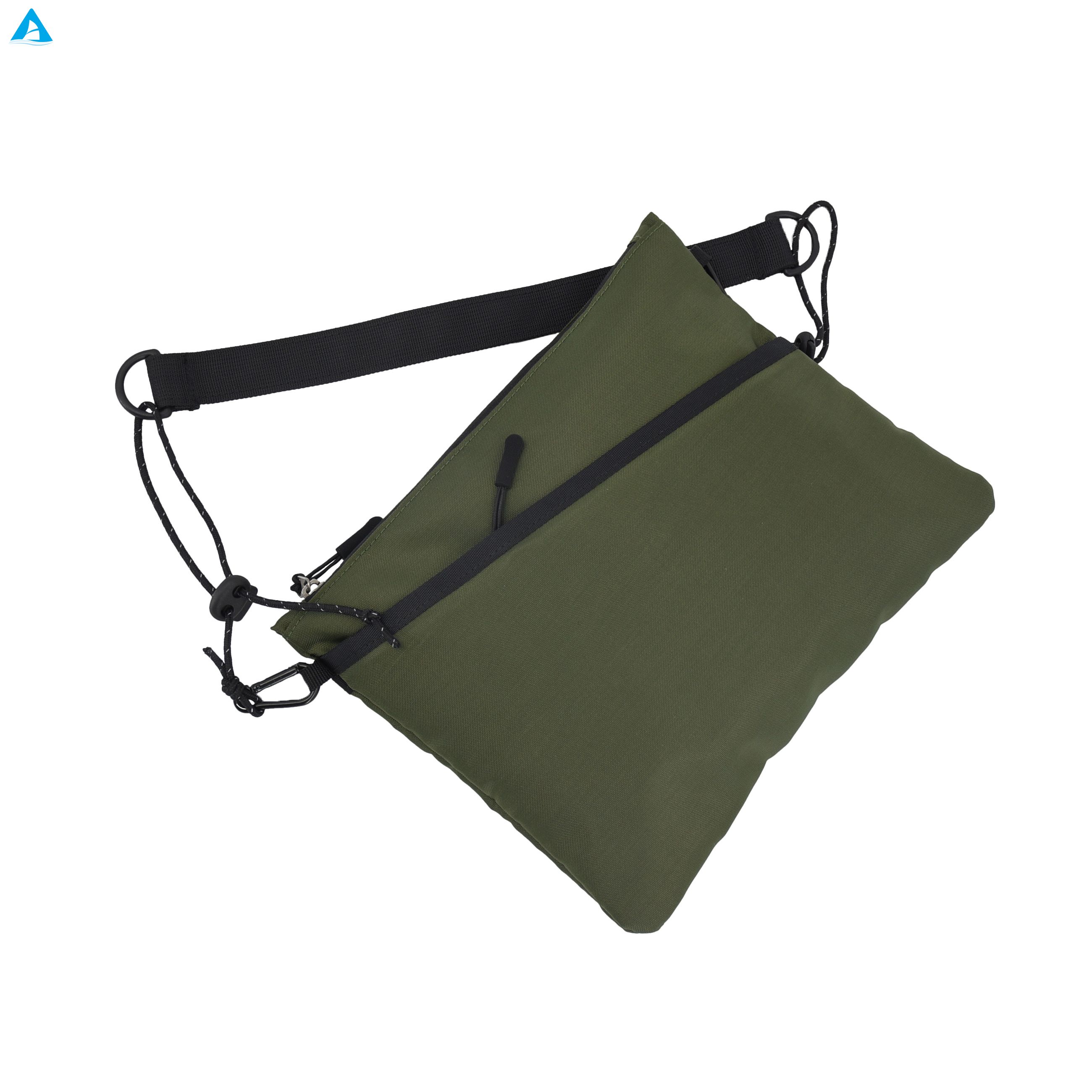 Bolso de hombro individual de gran capacidad para acampar al aire libre, mochila informal cruzada Unisex, riñonera de pecho de alta gama con cremallera de poliéster