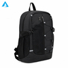 Mochila al aire libre de PU duradera personalizada, adorno reflectante, mochila deportiva resistente al agua para ordenador portátil, cordón elástico para senderismo y viajes, venta al por mayor